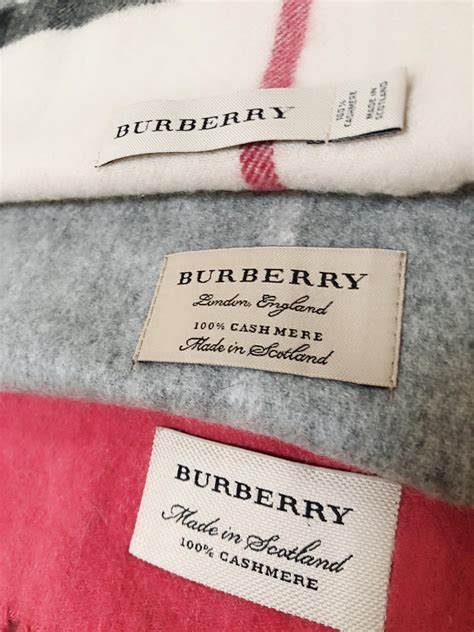 how are burberry scarves made|authentic Burberry scarf tag.